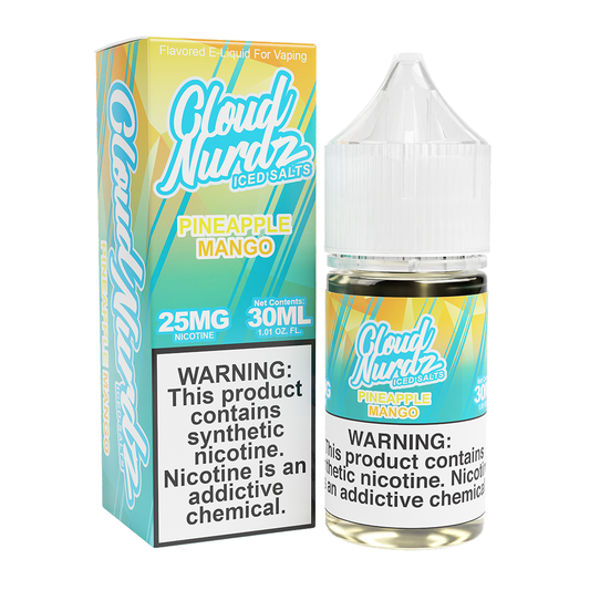 Pineapple Mango Ice | Cloud Nurdz Salts | 30mL 25mg bottle with packaging