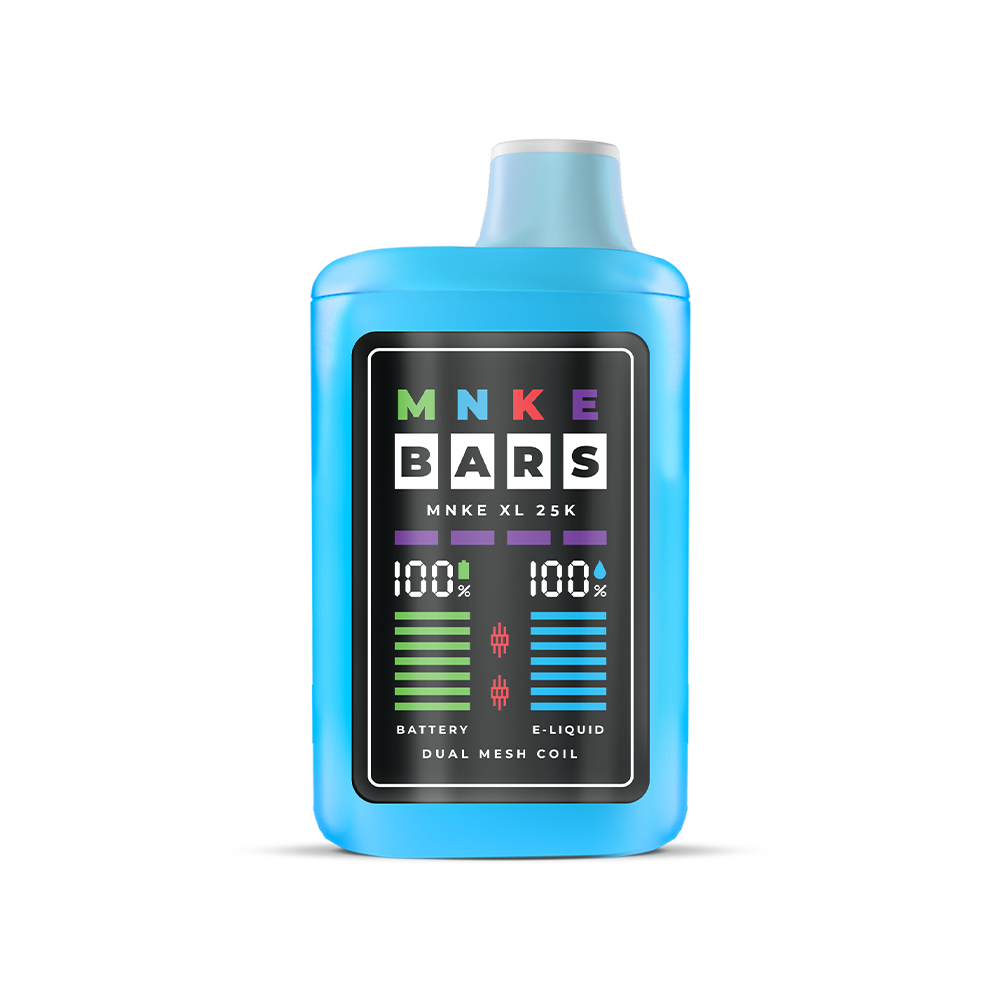 MNKE Bars XL ZERO | 25000 Puffs | 18mL | 0mg - Blue Kiwi Ice