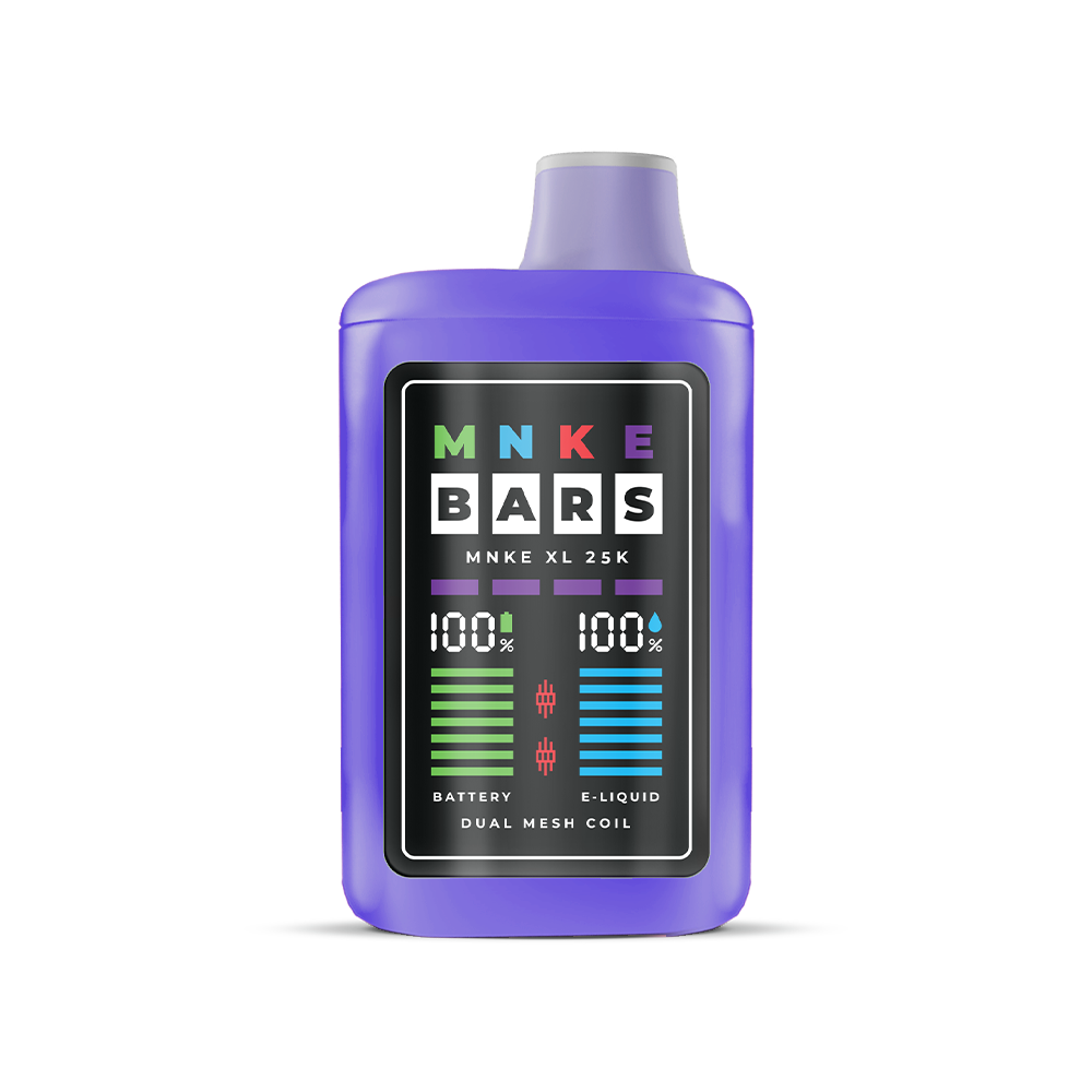 MNKE Bars XL ZERO | 25000 Puffs | 18mL | 0mg - Grape Iced