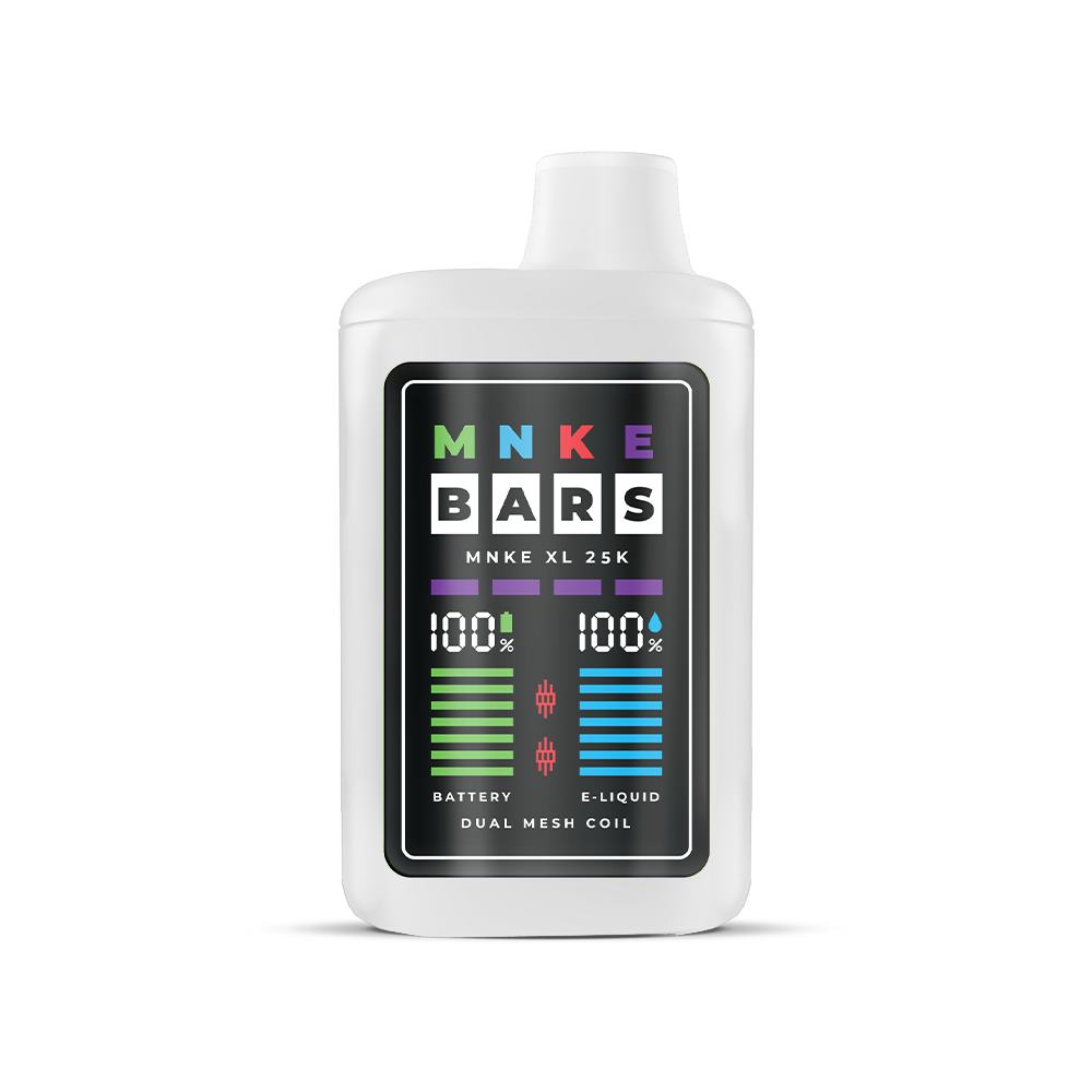 MNKE Bars XL ZERO | 25000 Puffs | 18mL | 0mg - White Gummy