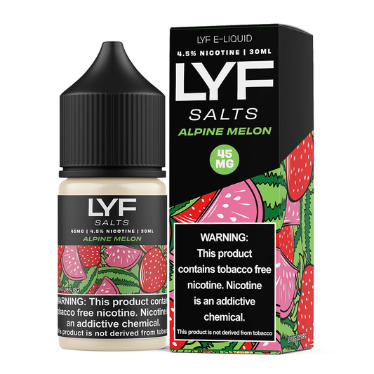 Alpine Melon by Lyf Salts  30mL with packaging