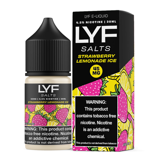 Strawberry Lemonade Ice by Lyf Salts 30mL with packaging