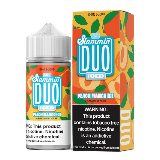 Peach Mango Ice by Slammin Duo 100mL with packaging