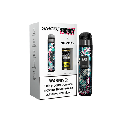 Collab Bundle – SMOK Novo Pro Device + Daddy’s Vapor 10mL Juice Color:  Sad Boy - Flavor: Butter Cookie