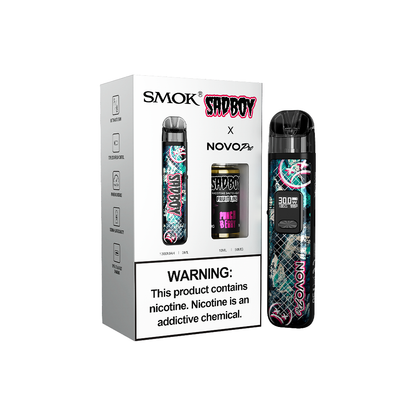 Collab Bundle – SMOK Novo Pro Device + Daddy’s Vapor 10mL Juice Color:  Sad Boy - Flavor: Punch Berry