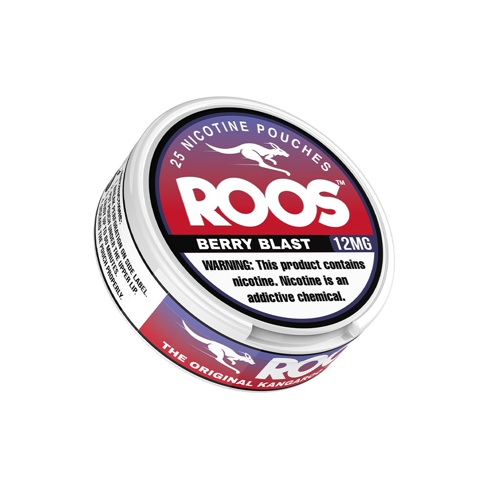 Roos Nicotine Pouches (25ct Can)(5-Can Pack) | Berry Blast 12mg