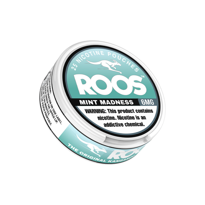 Roos Nicotine Pouches (25ct Can)(5-Can Pack) | Mint Madness 6mg