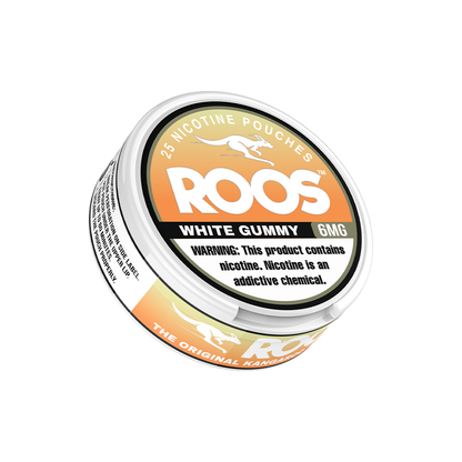 Roos Nicotine Pouches (25ct Can)(5-Can Pack) | White Gummy 6mg