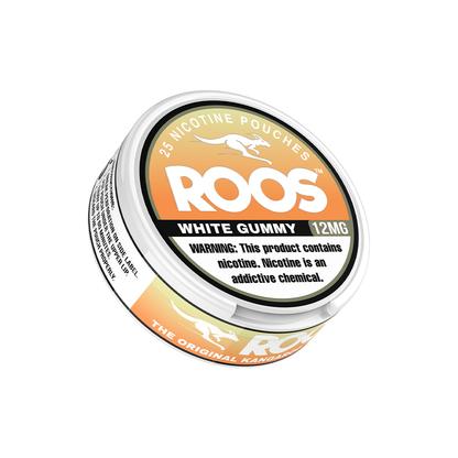 Roos Nicotine Pouches (25ct Can)(5-Can Pack) | White Gummy 12mg