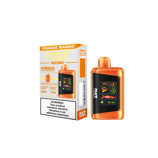 RAZ DC25000 Disposable 25000 Puffs 16mL 50mg | with packaging | Orange Mango