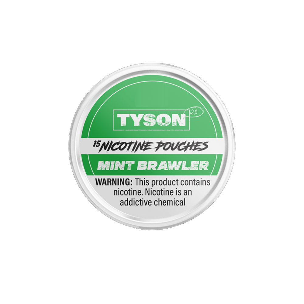 Tyson 2.0 - Nicotine Pouches (15ct Can)(5-Can Pack) | Mint Brawler