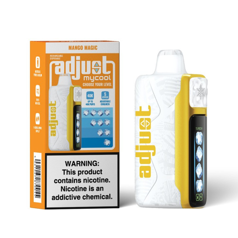 Adjust MyCool Disposable 40000 Puff 20mL 50mg - Mango Magic with packaging