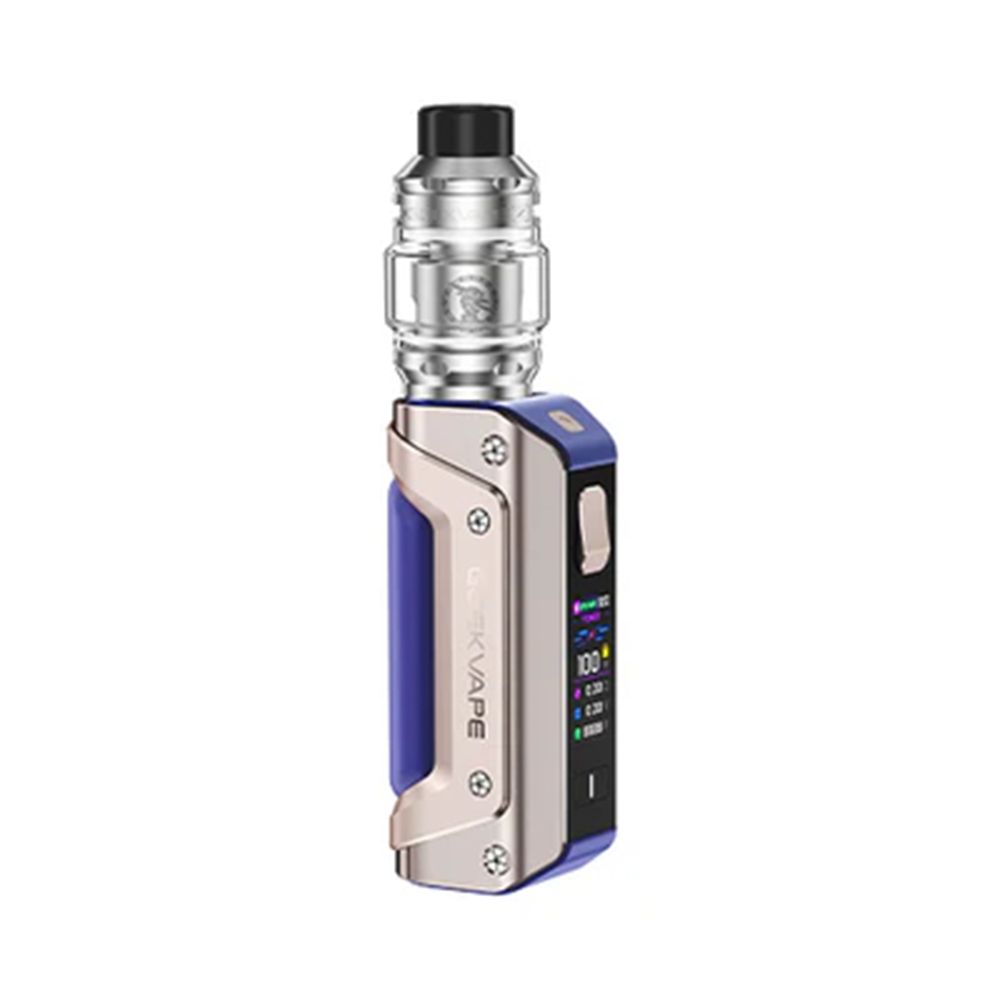 Geekvape Aegis Solo 3 100W Box Mod Starter Kit (Built In Battery) } Golden Blue