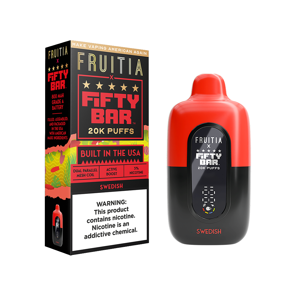 Fifty Bar Fruitia - 20000 Puffs Disposable - 16mL 50mg | Swedish