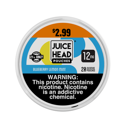 Juice Head ZTN - Nicotine Pouch (20ct Can)(5-Can Pack) | Blueberry Lemon Mint 12mg