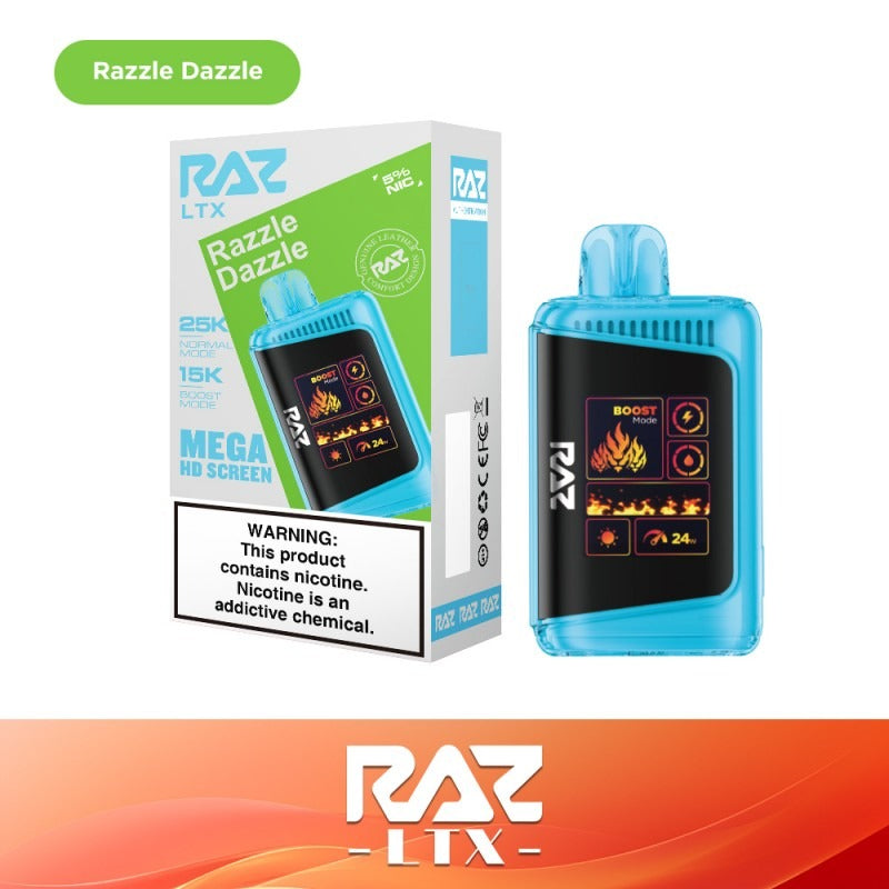 RAZ LTX - 25000 Puffs Disposable - 16mL 0mg | Razzle Dazzle with packaging