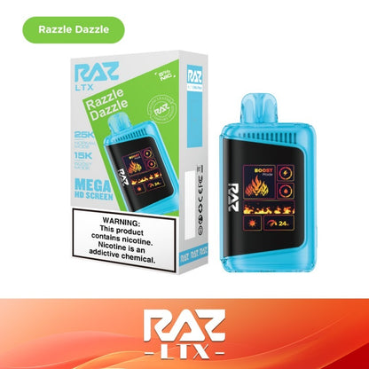 RAZ LTX - 25000 Puffs Disposable - 16mL 50mg - Razzle Dazzle with packaging