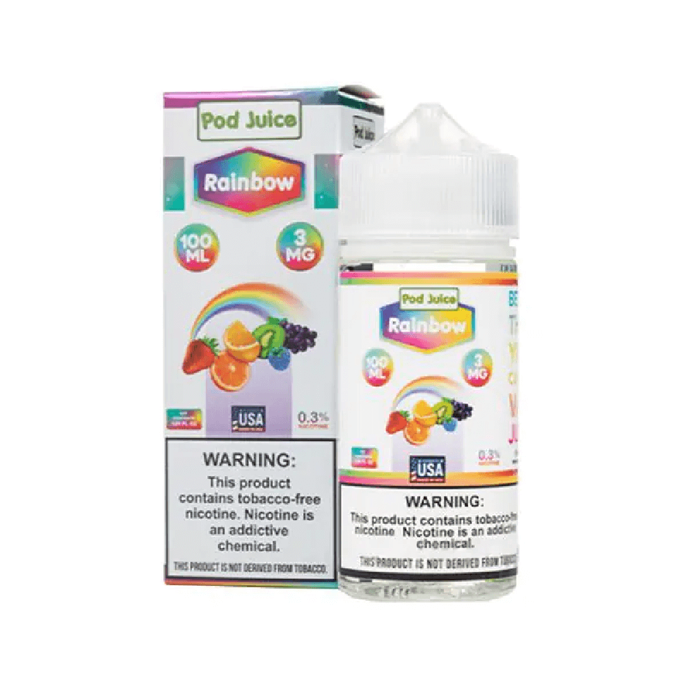 Pod Juice Series E-Liquid | 100mL | 3mg | (Freebase) | Juice Rainbow