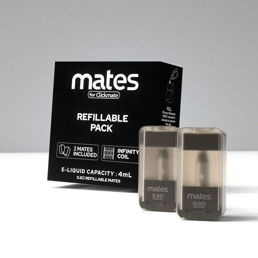 7Daze - Clickmate Refillable MATES (2-Pack) with packaging