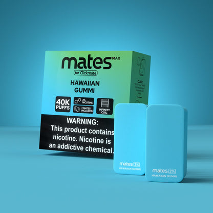 7Daze Clickmates | 2% Prefilled Mates MAX | (2-Pack) | Hawaiian Gummi with packaging