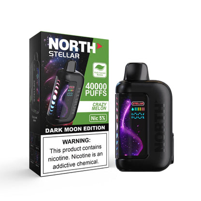 North Stellar (Dispo) | (40000Puff) |(20mL) | 50mg | Dark Moon Edition | Crazy Melon with packaging