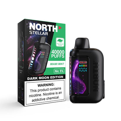 North Stellar (Dispo) | (40000Puff) |(20mL) | 50mg | Dark Moon Edition | Miami Mint with packaging