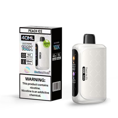 HorizonTech - 100000 Puffs Disposable - 40mL 50mg - Peach Ice with packaging