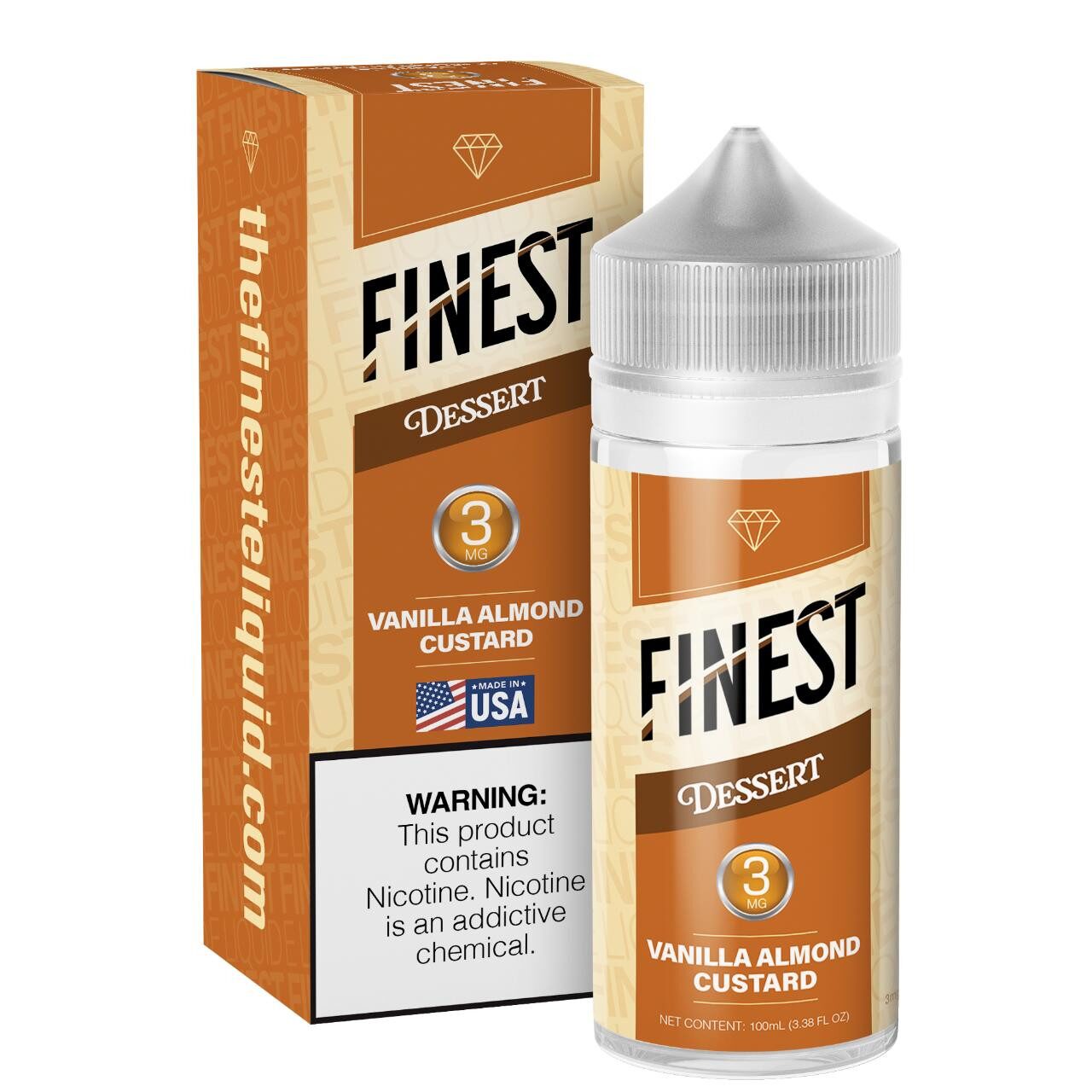 Finest - Vanilla Almond Custard E-Juice, 100mL - 3mg