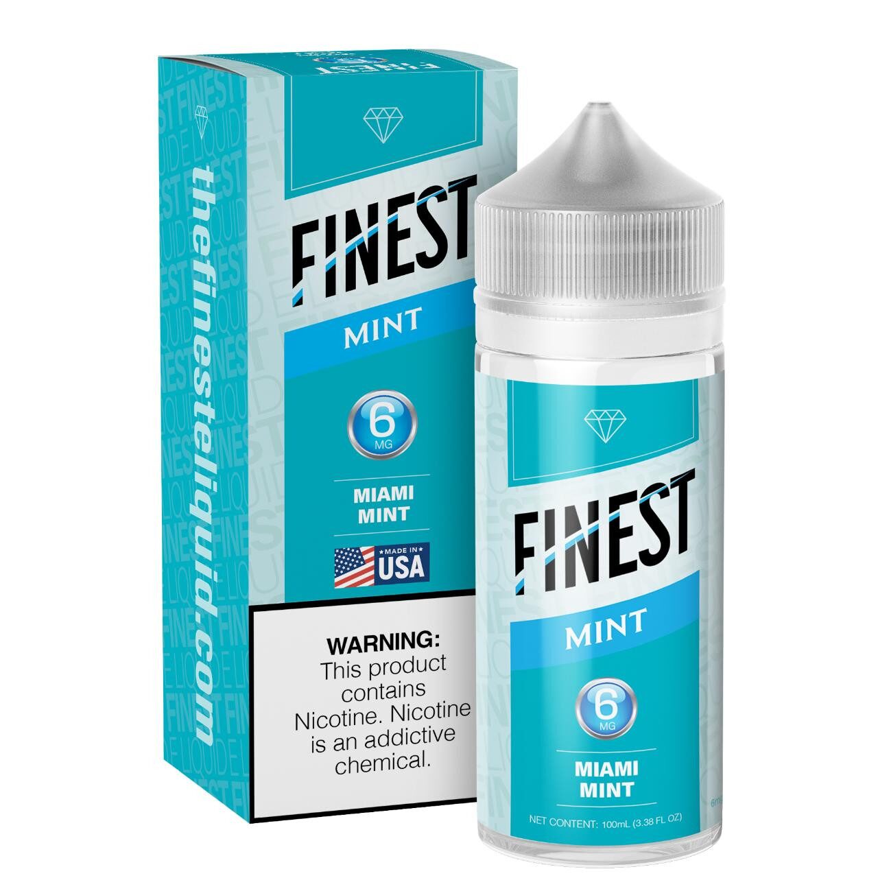 Finest - Miami Mint E-Juice, 100mL - 6mg