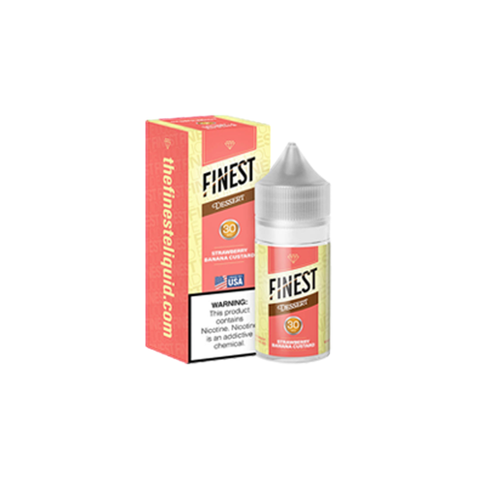 The Finest SALTS E-Liquid - Strawberry Banana Custard, 30mL with packaging