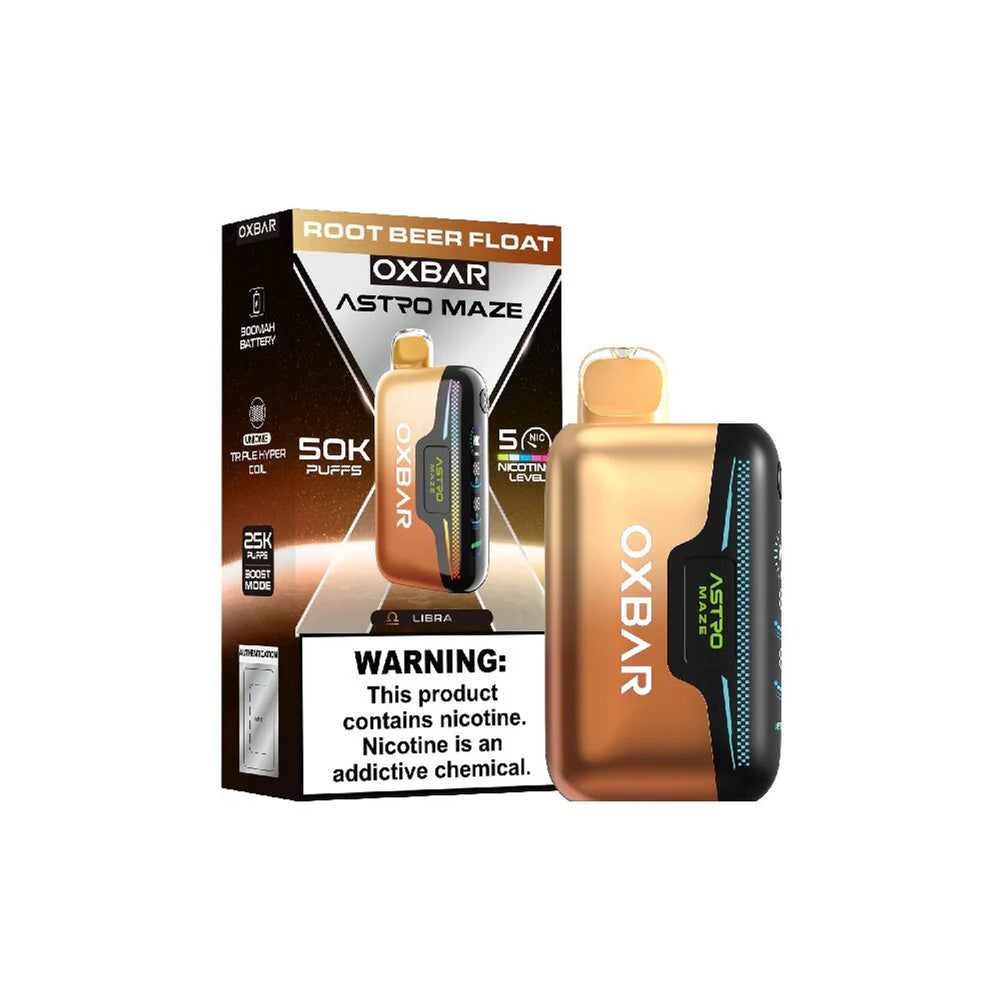 Oxbar Astro Maze - 50K Puffs Disposable - 14mL 50mg | Root Beer Float with Packaging