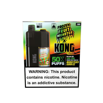Zilla x Jam Monster Kong Disposable 48mg Mango Peach Guava Ice with packaging