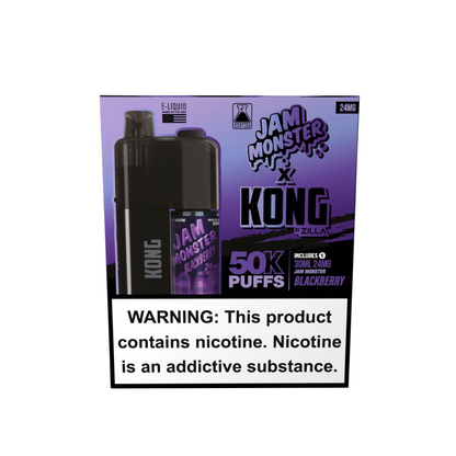 Zilla x Jam Monster Kong Disposable 48mg Blackberry with packaging