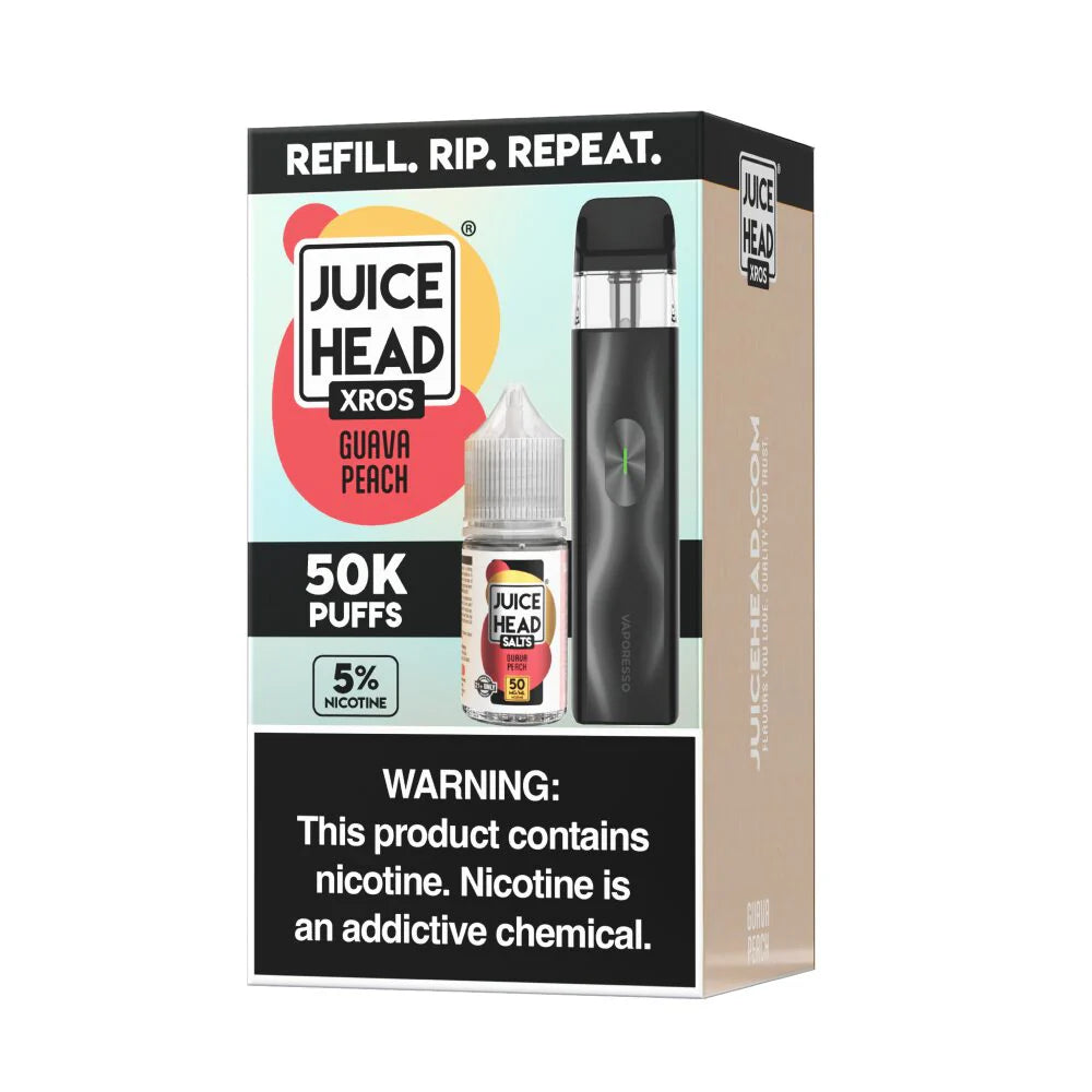 Vaporesso XROS 4 Mini + Juice Head (Collab Bundle) Guava Peach with Packaging