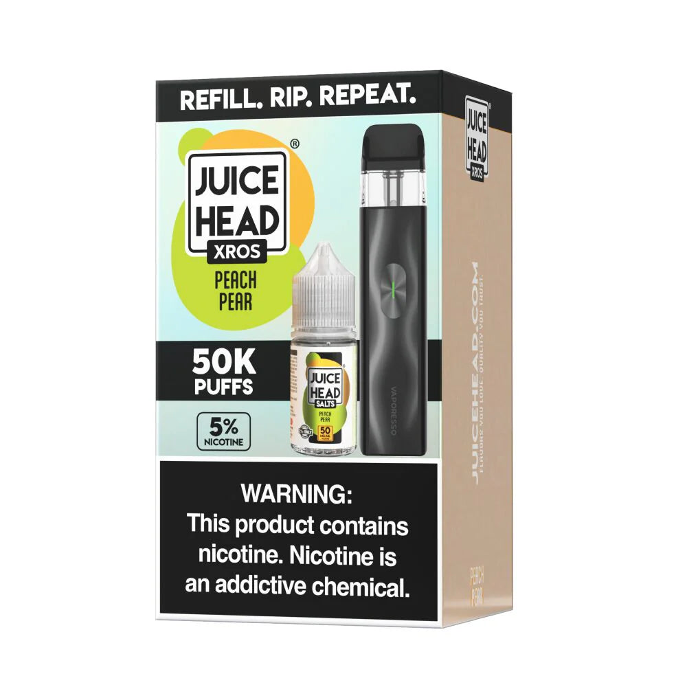 Vaporesso XROS 4 Mini + Juice Head (Collab Bundle) Peach Pear with Packaging