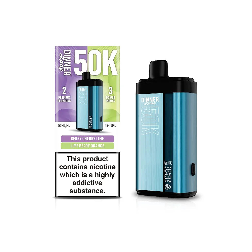 Dinner Lady 50K asd Disposables 15 mL Berry Cherry Lime + 15mL Lime Berry Orange with Packaging