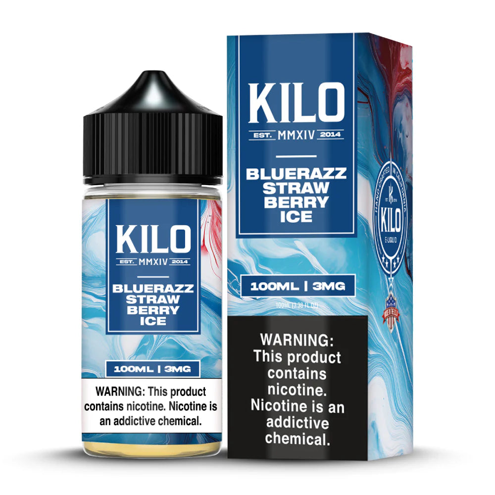 KILO Blue Razz Strawberry Ice Freebase 100mL