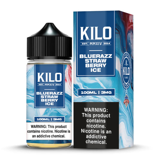 KILO Blue Razz Strawberry Ice Freebase 100mL