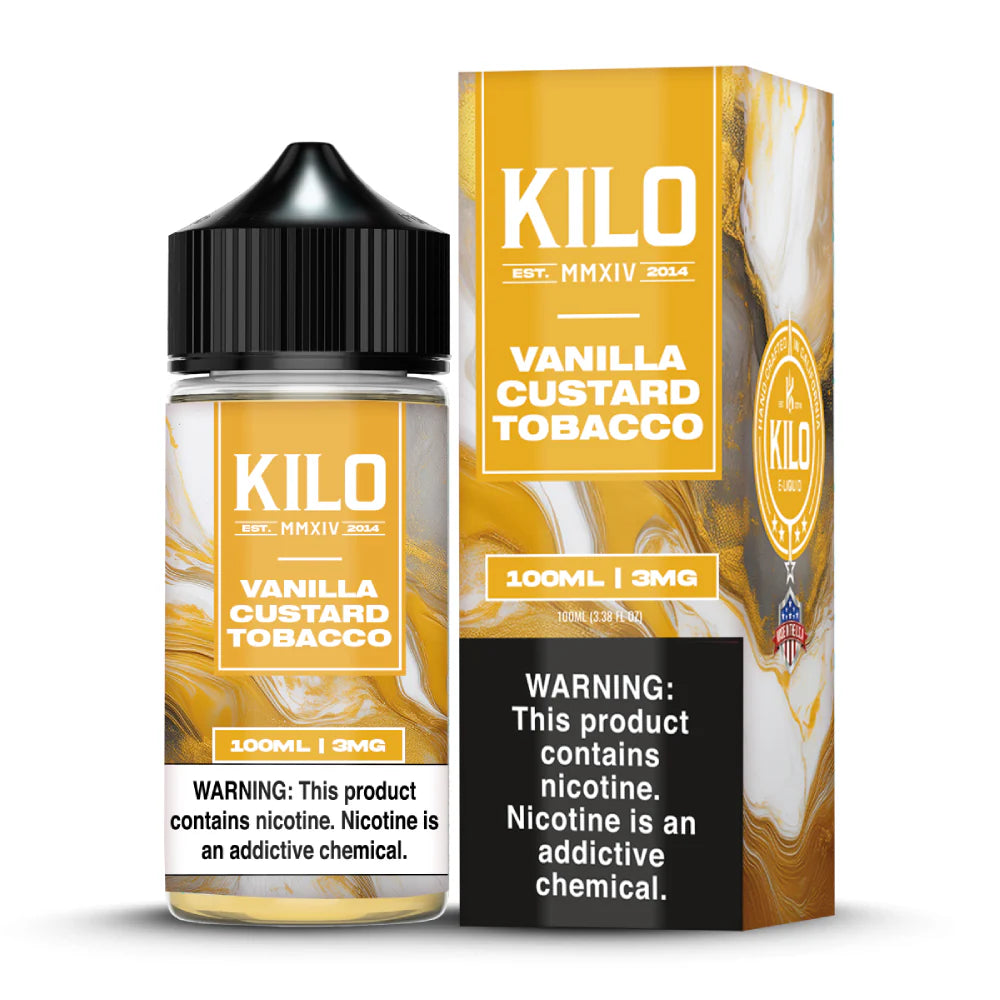 KILO Vanilla Custard Tobacco Freebase 100mL
