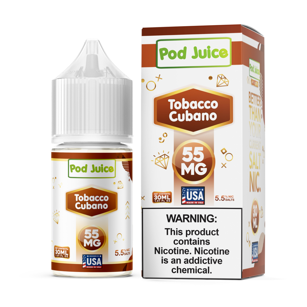 Pod Juice Tobacco Cubano Salts 30mL