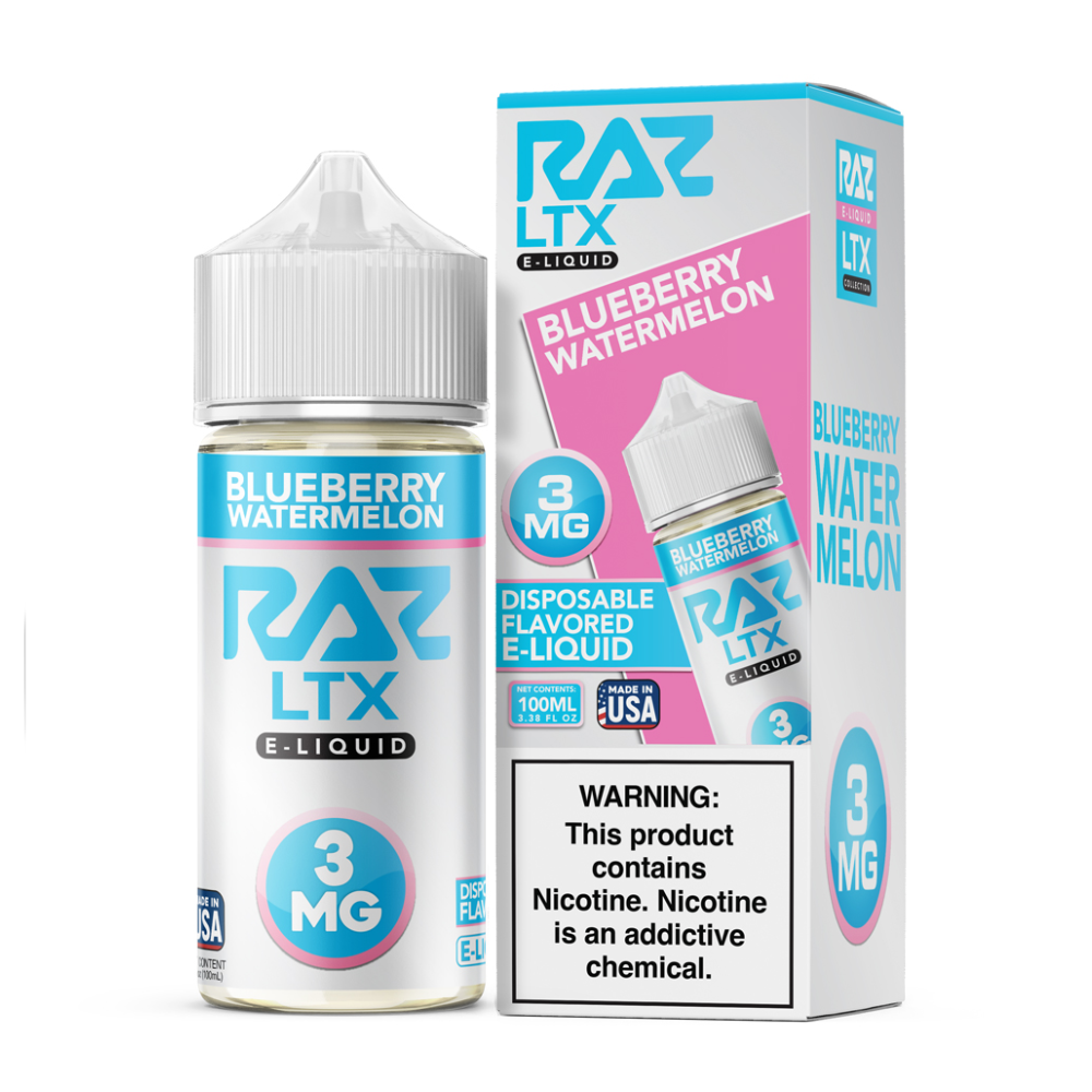 Blueberry Watermelon RAZ LTX 100mL with packaging