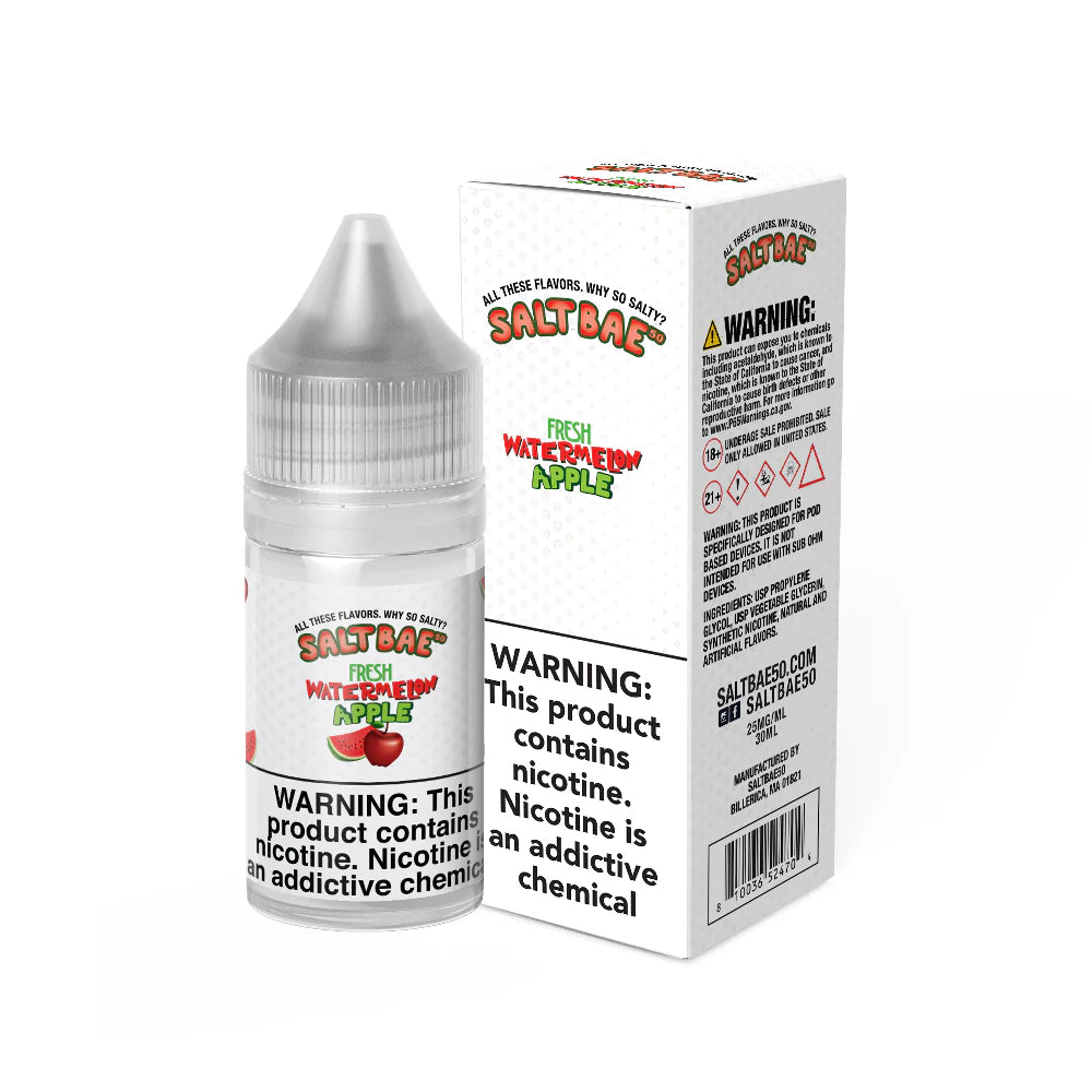 Salt Bae 50 Fresh Watermelon Apple Salt, 30mLwith Packaging