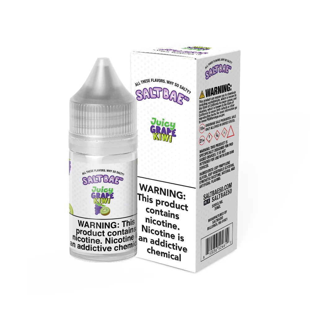 Salt Bae 50 Juicy Grape Kiwi Salts, 30mL with Packaging