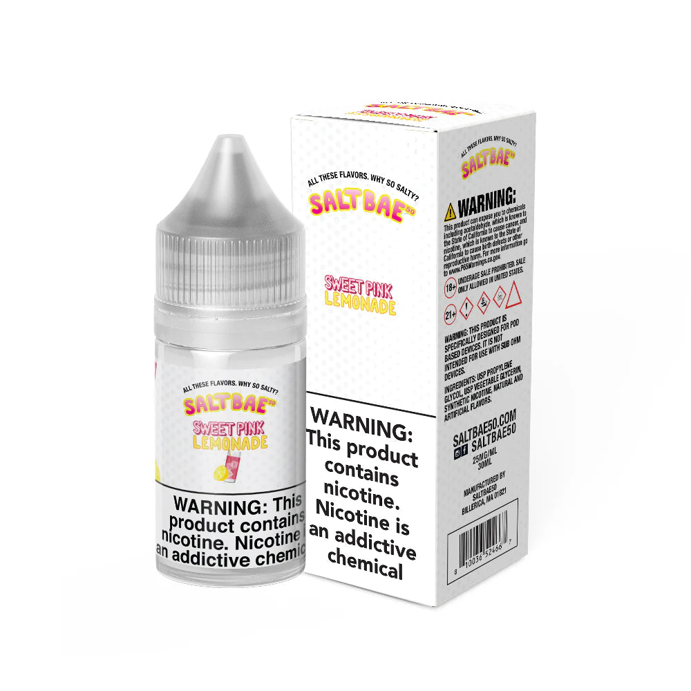 Salt Bae 50 Sweet Pink Lemonade Salts, 30mL with Packaging
