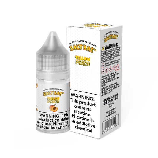 Salt Bae 50 Yellow Peach Salts, 30mL with Packaging