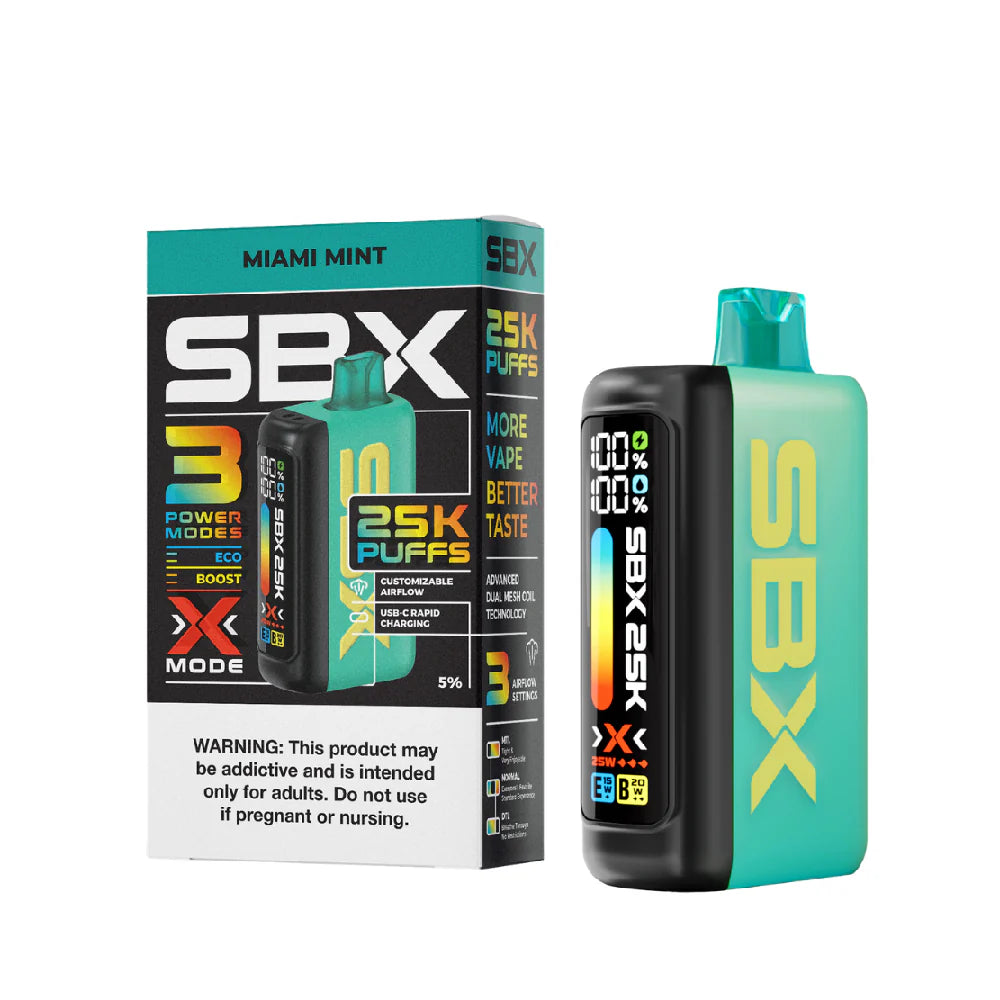 SBX 25K Disposable Miami Mint
 with Packaging