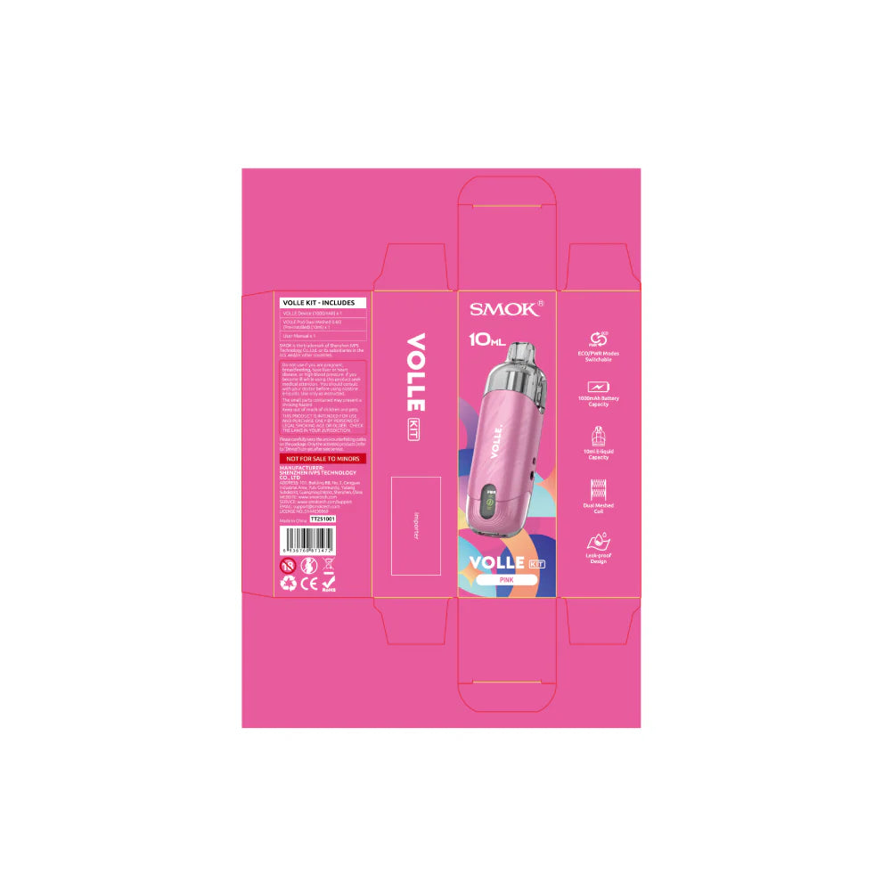 SMOK VOLLE Pod System Pink with Packaging