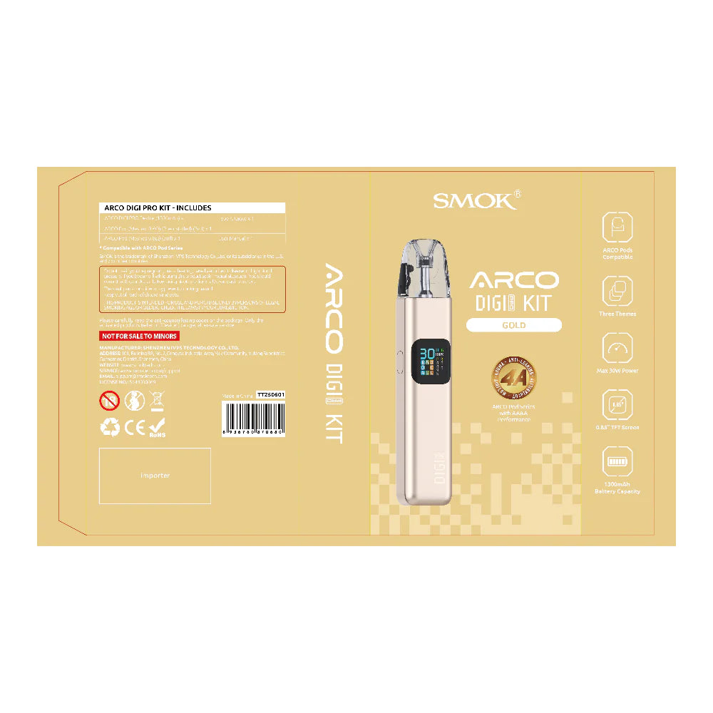 SMOK ARCO Digi Pro Pod System Gold with Packaging