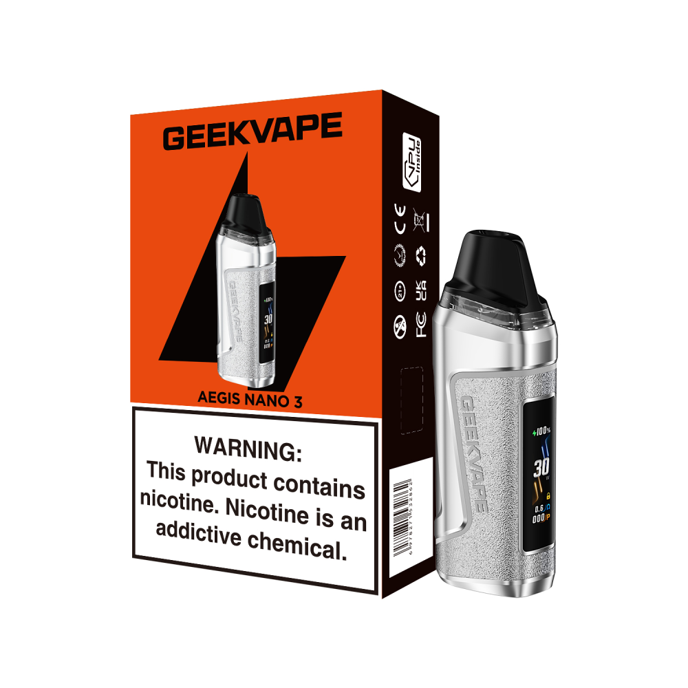 Geekvape Aegis Nano 3 Pod System Polar Silver with Packaging 