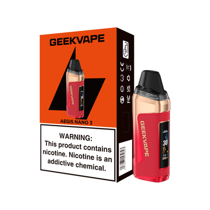 Geekvape Aegis Nano 3 Pod System Sunset Red with Packaging 